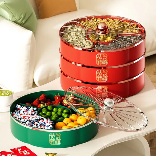 Luxury Home Serving Tray - Multi-Compartment Snack & Nut Bowl