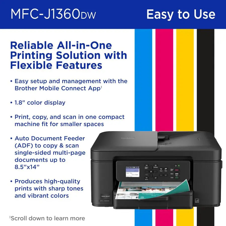 Work Smart 1360 Wireless Color Inkjet AllinOne Printer
