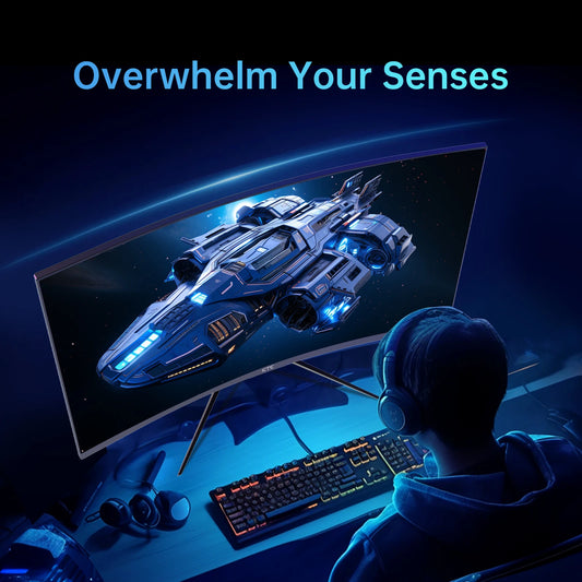 32 inch 240Hz Curved Gaming Monitor HDR10,HDMI/DP/USB Ports ,Tilt Adjustable