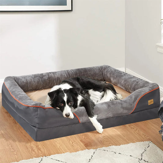 Jumbo Large Orthopedic Dog Bed Memory Foam Pet Sofa Waterproof Removable Cover