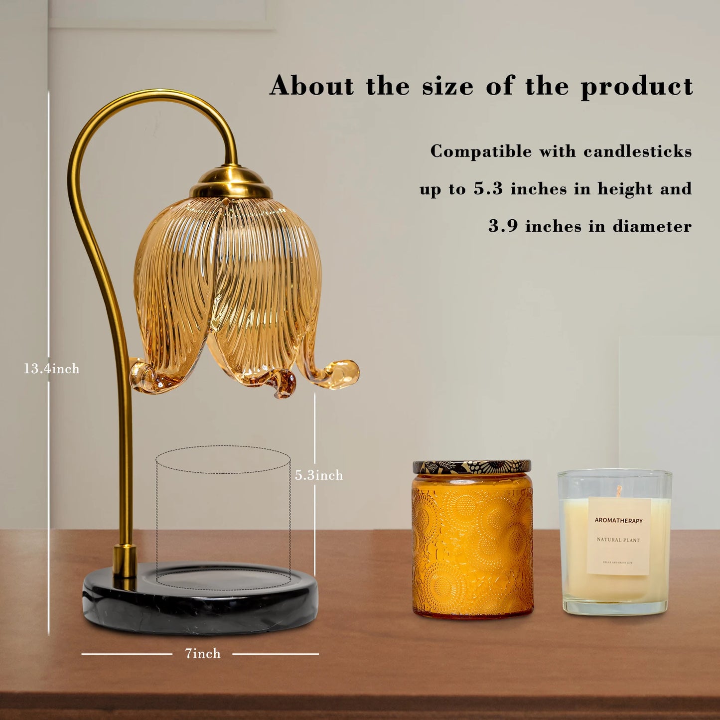 Tulip Flower Warm Candle Lamp Plug in