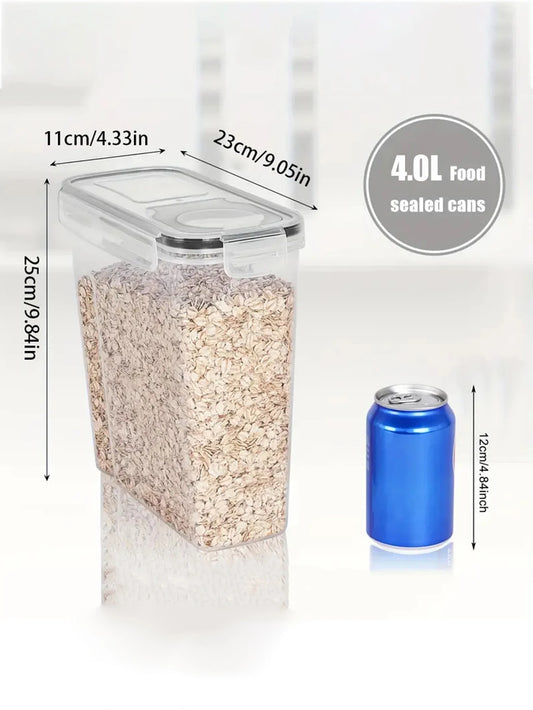 4pcs 4L Large Food Storage Containers With Lids, Airtight