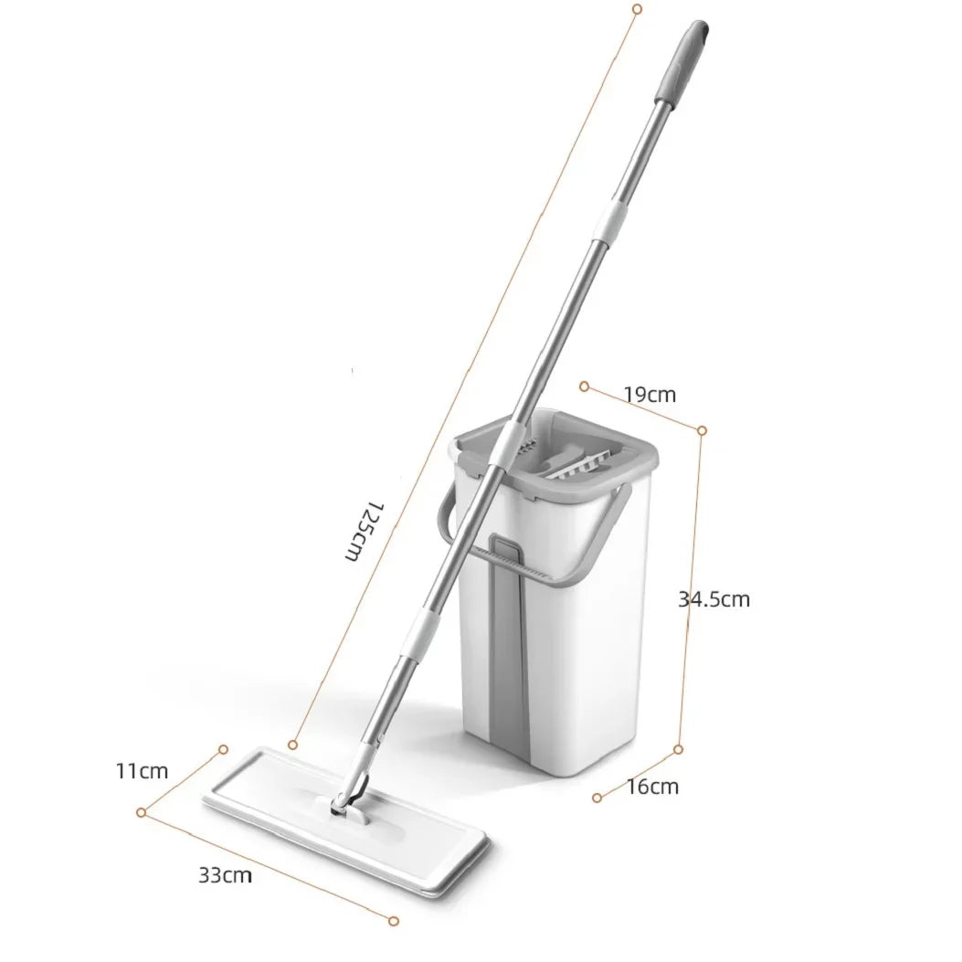Mop with Bucket Set Magic Cleaning for Home Floors Self-Wring