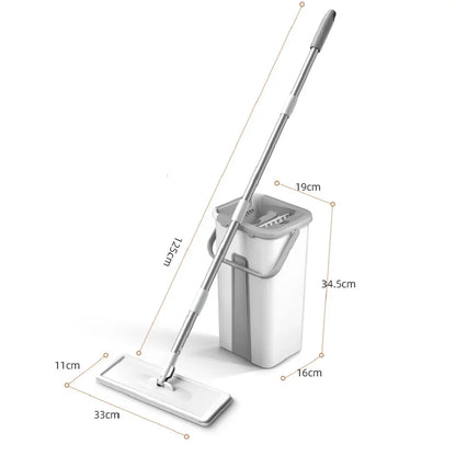 Mop with Bucket Set Magic Cleaning for Home Floors Self-Wring
