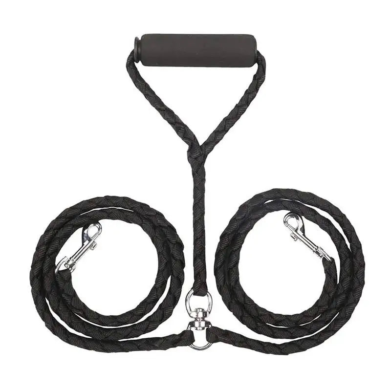 1.4m Pet Double Leash 2 Way Couplers Dog Leash Rope Elastic Extended