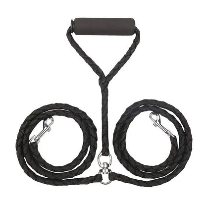 1.4m Pet Double Leash 2 Way Couplers Dog Leash Rope Elastic Extended