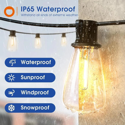 150FT LED Outdoor Waterproof Shatterproof Dimmable Outside Hanging Lights