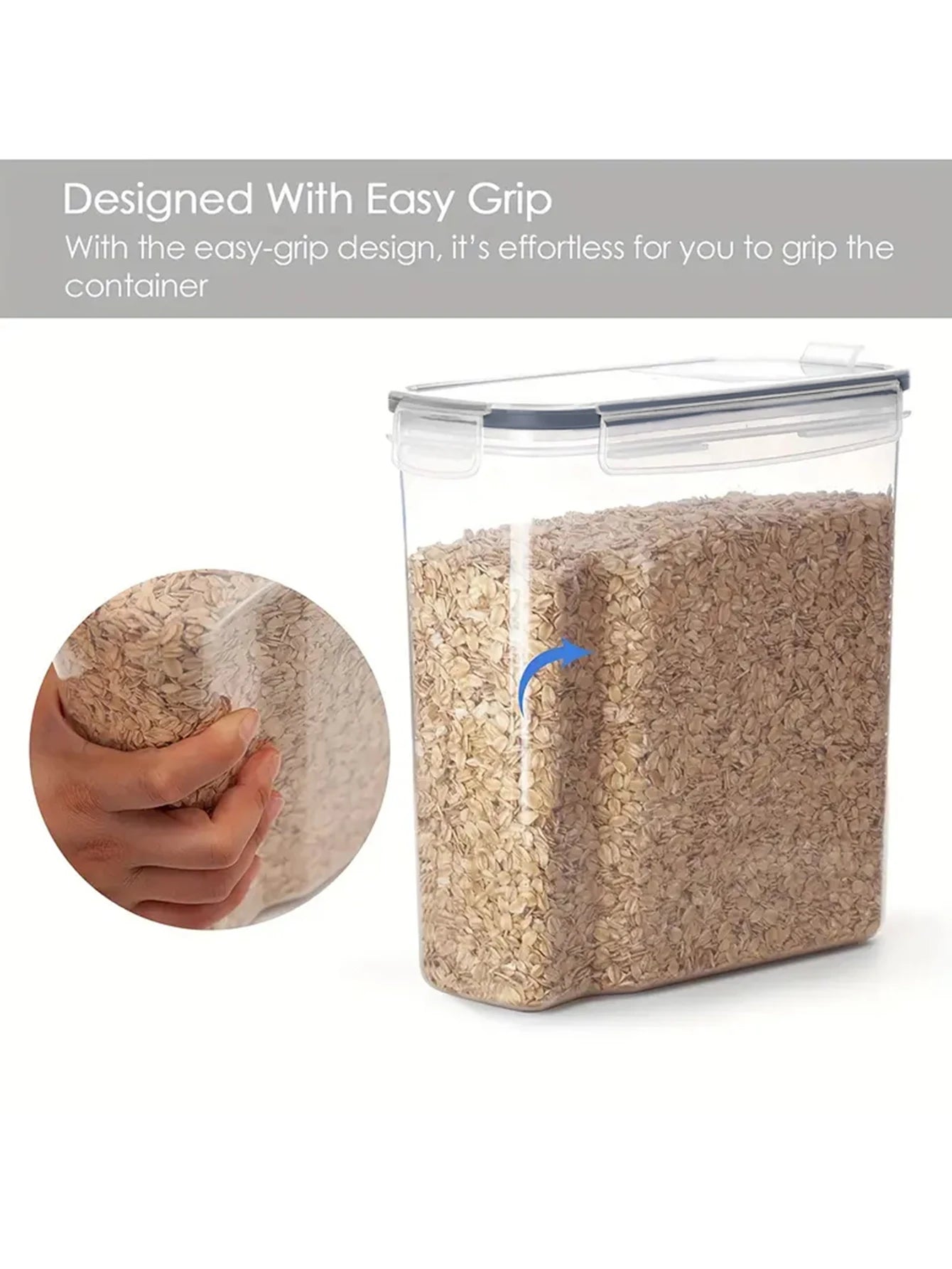 4pcs 4L Large Food Storage Containers With Lids, Airtight