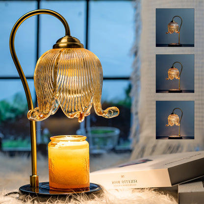 Tulip Flower Warm Candle Lamp Plug in