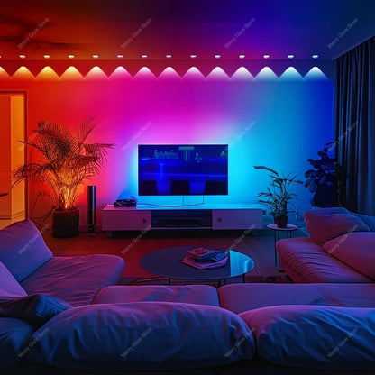 Outdoor Lights 200FT/60M Waterproof Bluetooth App Timer