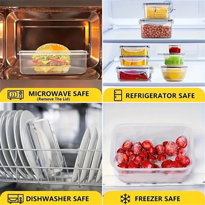 48Pcs BPA-Free Food Storage Set - 24 Containers & Lids with Labels