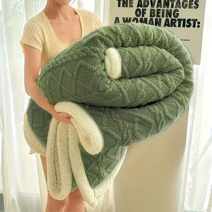 1pc Jacquard Sherpa Weighted Blanket 8lbs for Adults