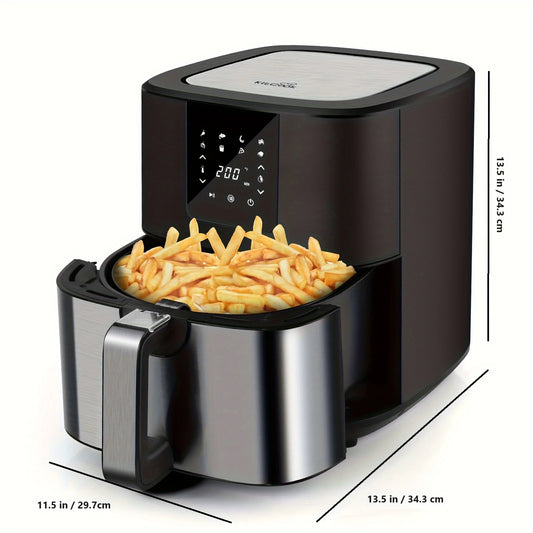 Large Air Fryer, 1500W 7QT, Adjustable Temperature 100-400°F, Digital Touch Screen