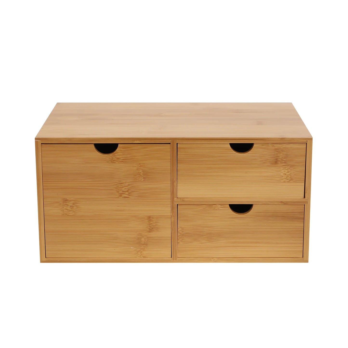 Bamboo Desk Organizer, 3 Drawers, Eco-Friendly Material