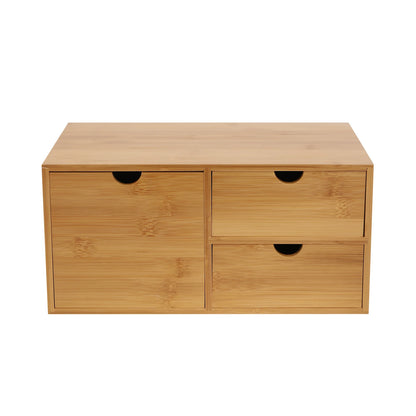 Bamboo Desk Organizer, 3 Drawers, Eco-Friendly Material