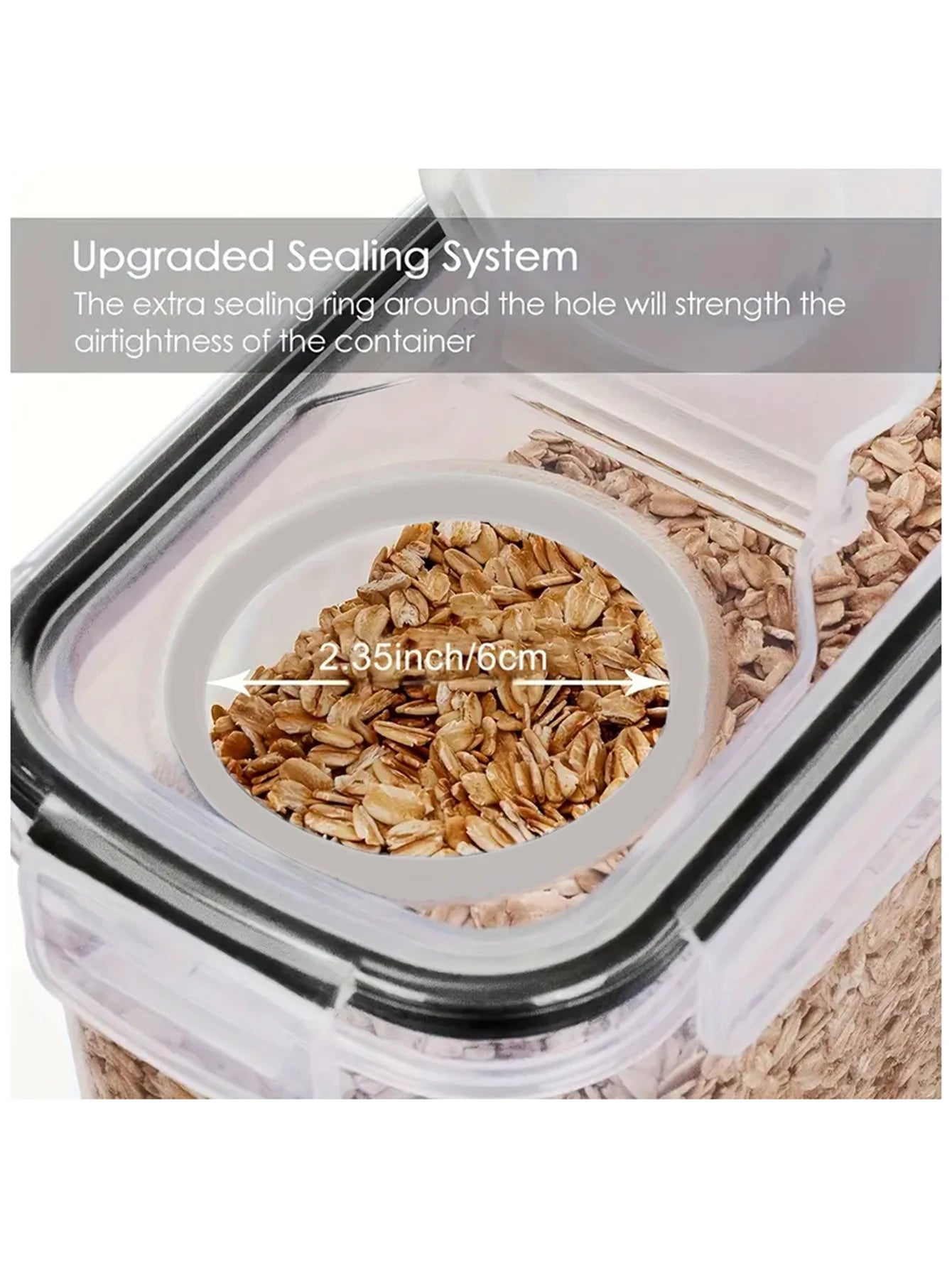 4pcs 4L Large Food Storage Containers With Lids, Airtight