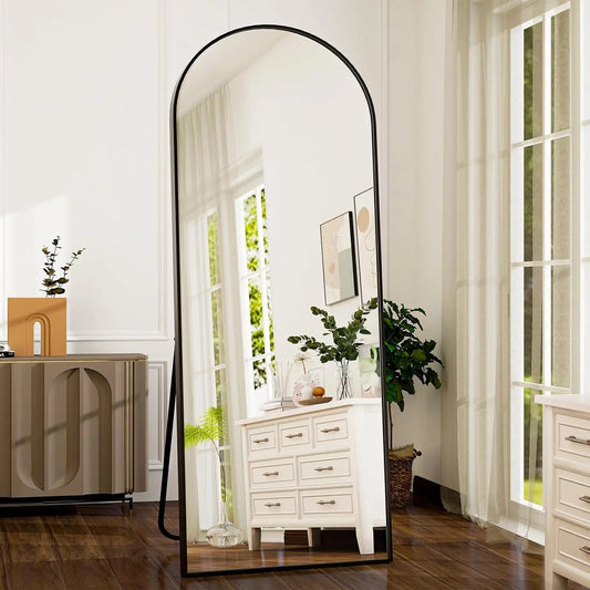 21x64 inch Arched Full Length Mirror-Aluminum Alloy Frame High Definition