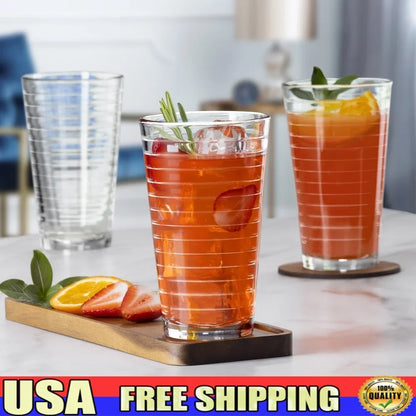 8-Piece Set High-Quality Drinking Glasses Dishwasher Safe