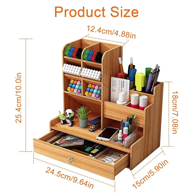 Wooden Desk Organizer for home or office