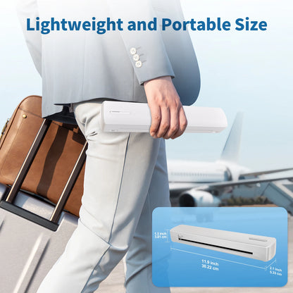 Portable A4 Thermal Printer Inkless Wireless 1500mAh BT USB Type-C For Android iOS