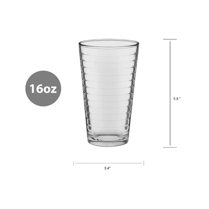 8-Piece Set High-Quality Drinking Glasses Dishwasher Safe