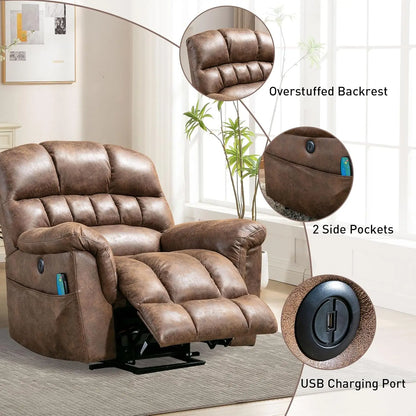 Power Lift Chairs Recliner with Massage and Heating, Electric Chair with 24" Wide