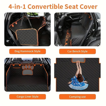 Pet Dog Seat Cover, Hammock Heavy Duty Scratch Resistant Anti Slip Pet Rear Seat Cover for Cars