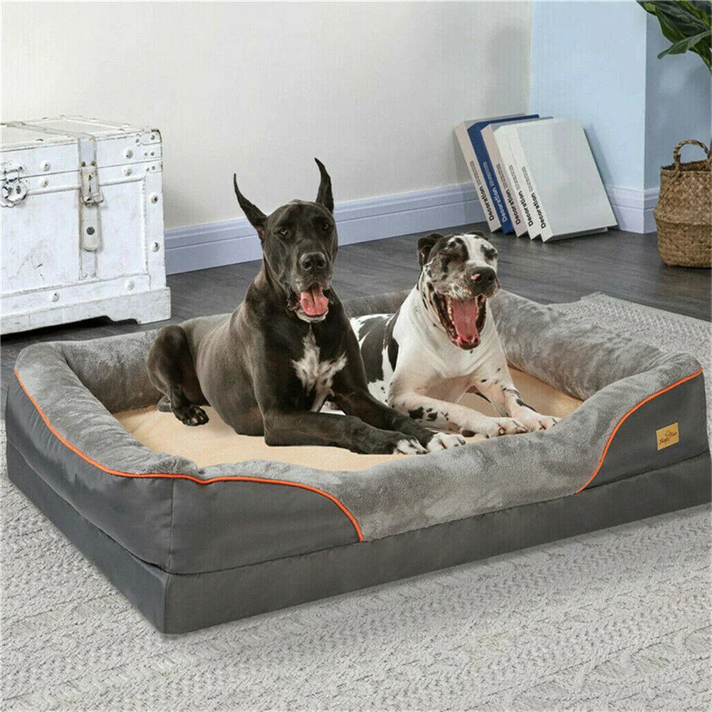 Jumbo Large Orthopedic Dog Bed Memory Foam Pet Sofa Waterproof  Removable Cover