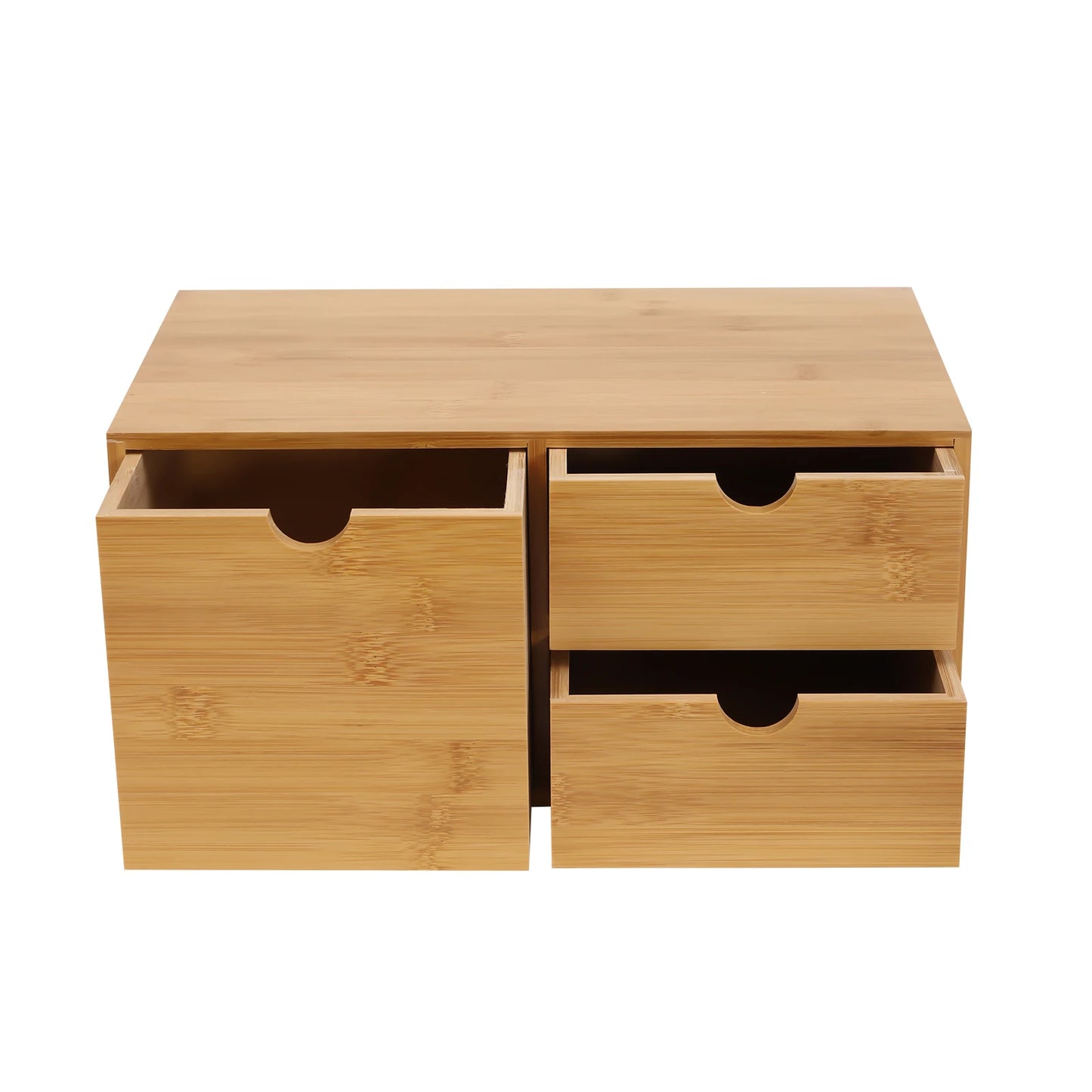 Bamboo Desk Organizer, 3 Drawers, Eco-Friendly Material