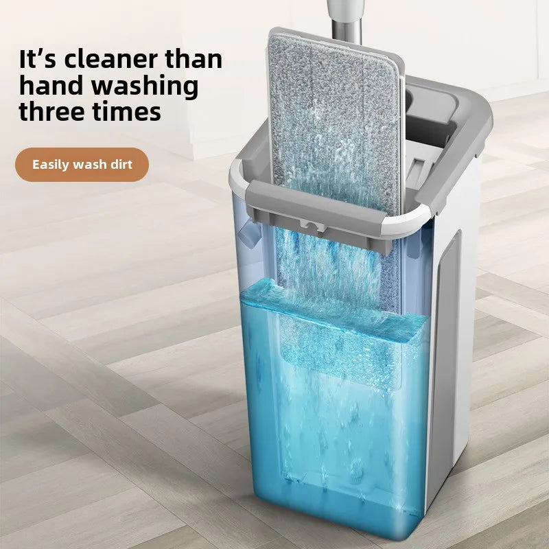 Mop with Bucket Set Magic Cleaning for Home Floors Self-Wring