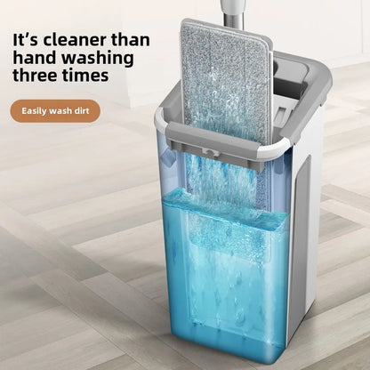 Mop with Bucket Set Magic Cleaning for Home Floors Self-Wring