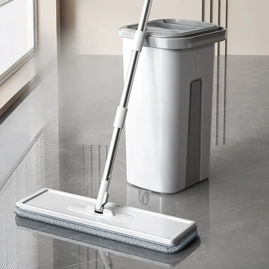Mop with Bucket Set Magic Cleaning for Home Floors Self-Wring