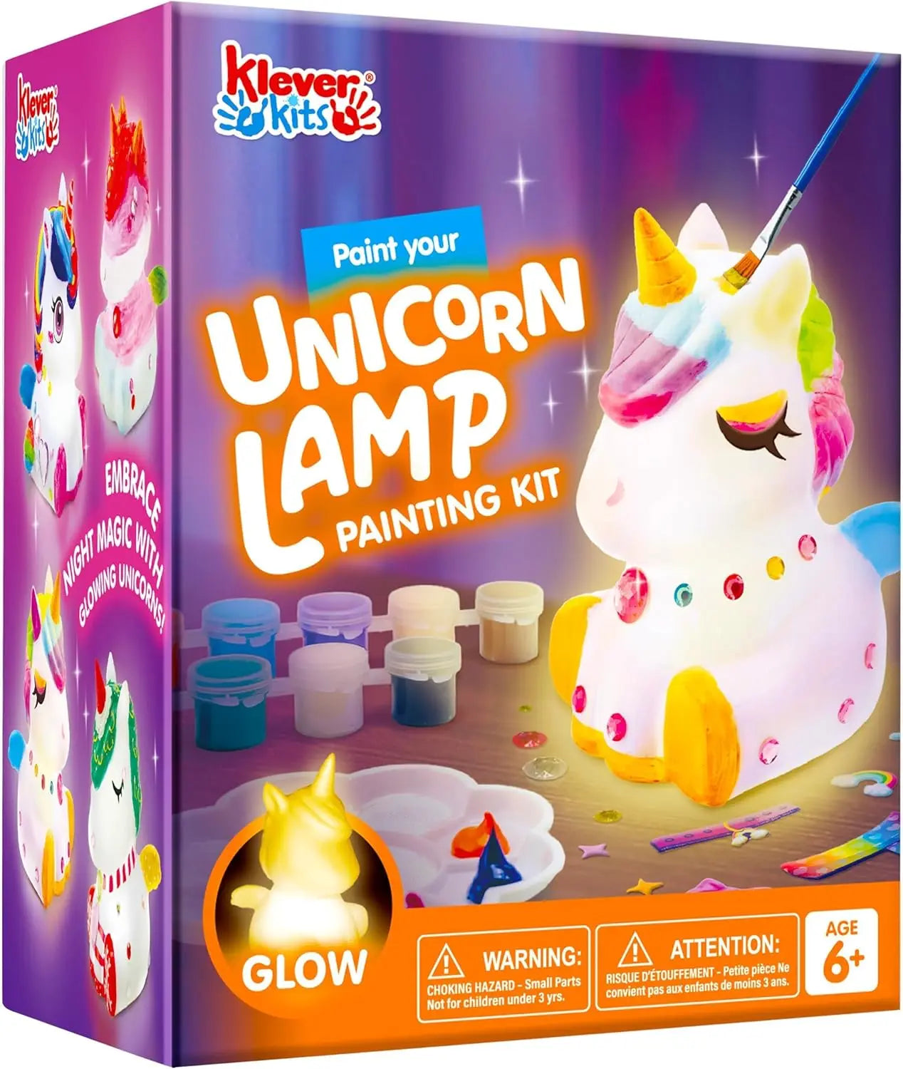 Kids DIY Night Light Paint Your Own Cat Lamp