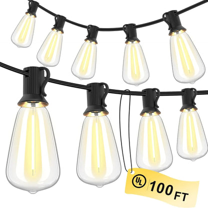 150FT LED Outdoor Waterproof Shatterproof Dimmable Outside Hanging Lights