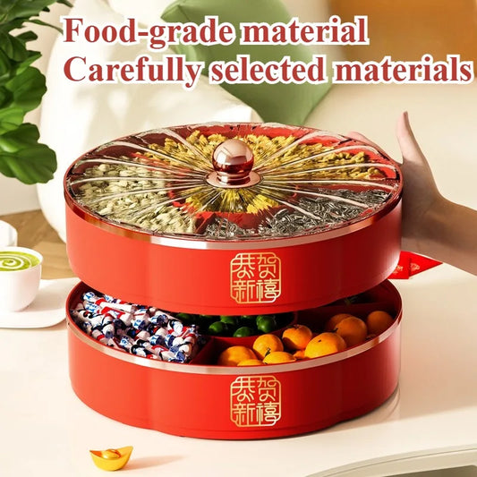 Luxury Home Serving Tray - Multi-Compartment Snack & Nut Bowl