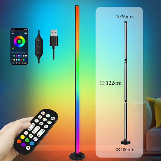 Led Floor Lamp Colorful Night Light Multiple Color