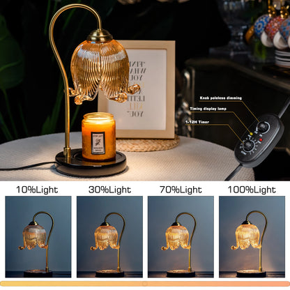 Tulip Flower Warm Candle Lamp Plug in