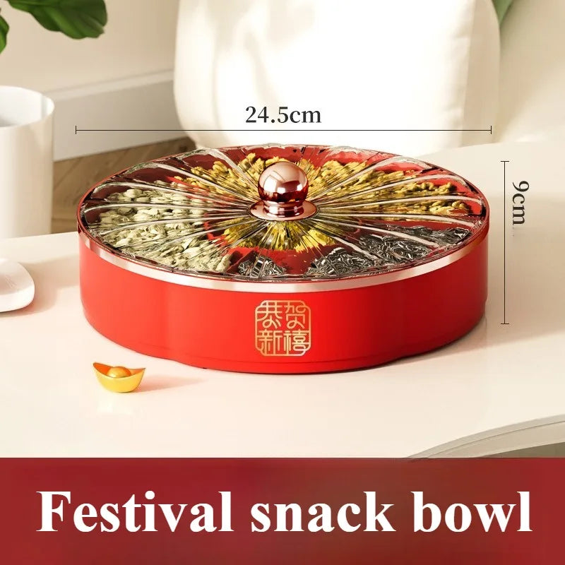 Luxury Home Serving Tray - Multi-Compartment Snack & Nut Bowl