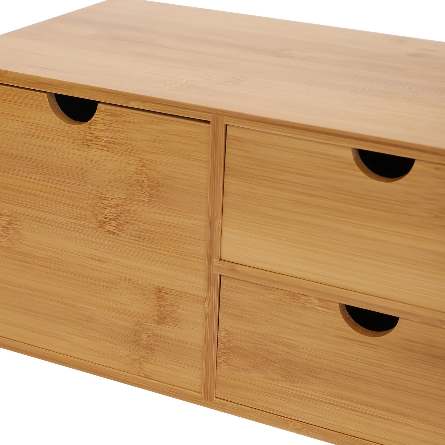 Bamboo Desk Organizer, 3 Drawers, Eco-Friendly Material