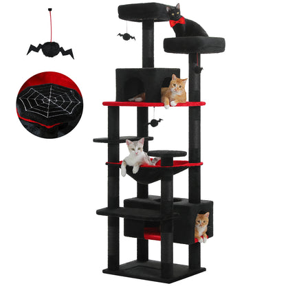 Large Cat Tree with Scratching Posts, Hammock & Condos