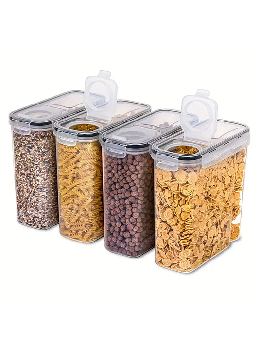 4pcs 4L Large Food Storage Containers With Lids, Airtight