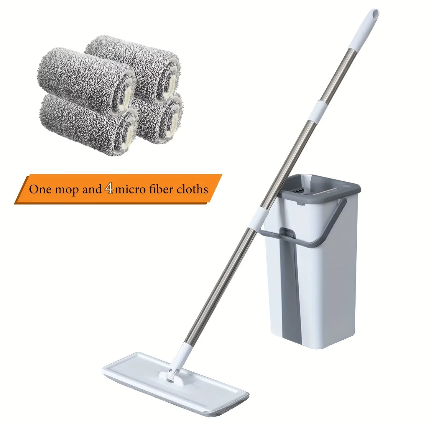 Mop with Bucket Set Magic Cleaning for Home Floors Self-Wring