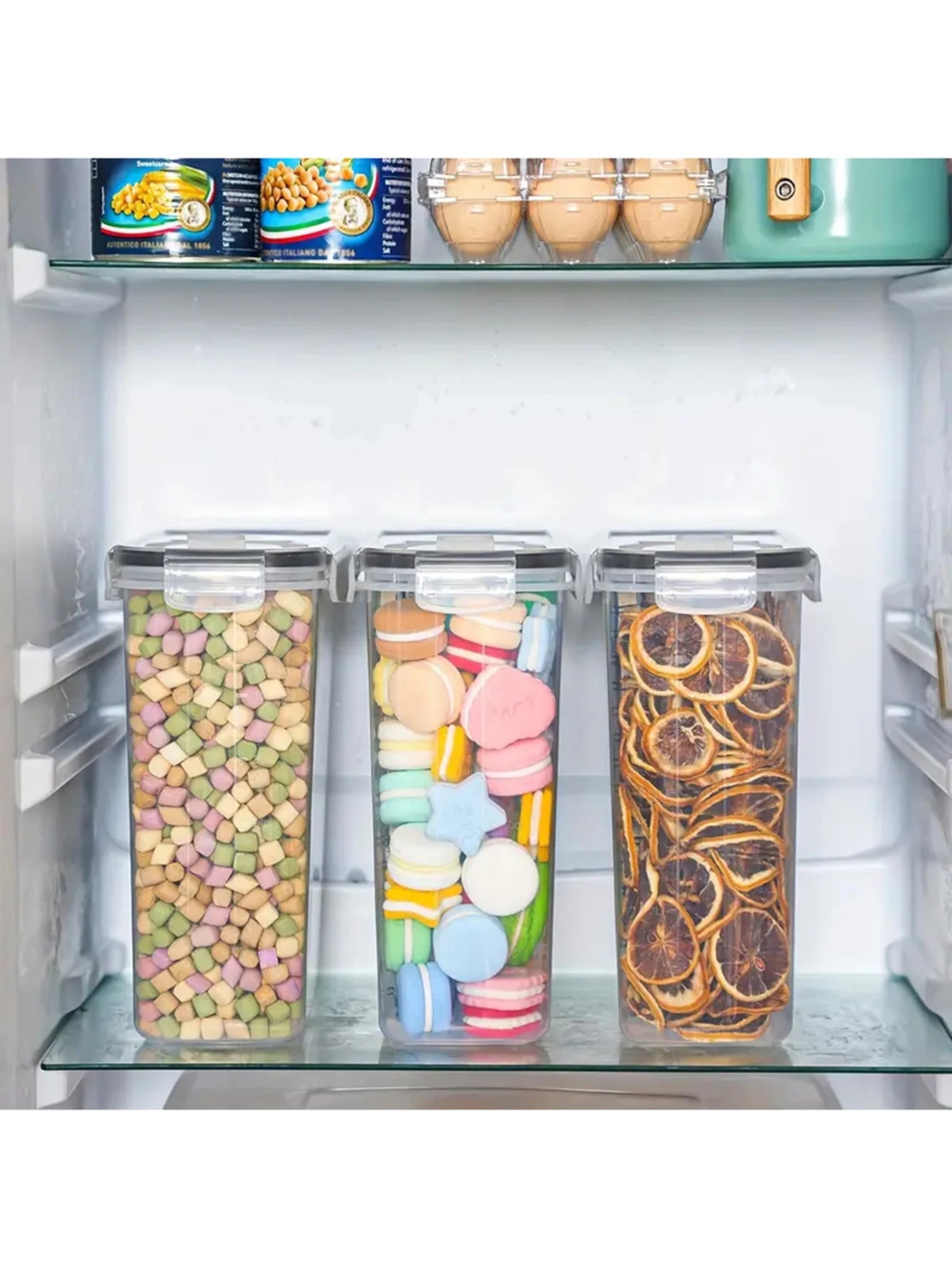 4pcs 4L Large Food Storage Containers With Lids, Airtight