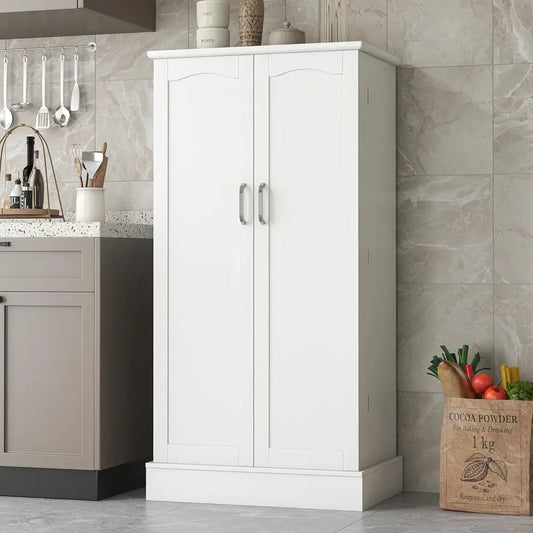 Kitchen Pantry Cabinet with Doors and Adjustable Shelves