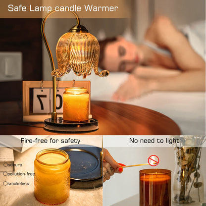 Tulip Flower Warm Candle Lamp Plug in