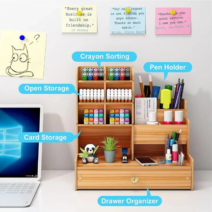 Wooden Desk Organizer for home or office