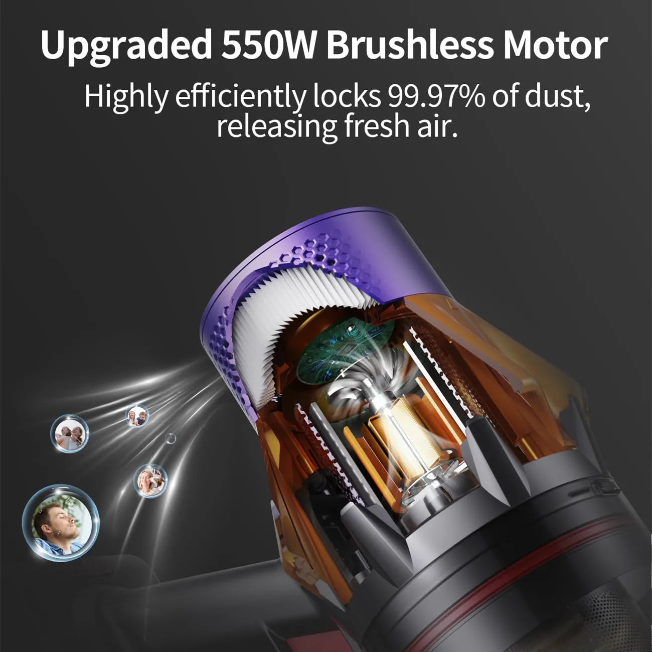 V18 Cordless Vacuum Cleaner 550W – Handheld Home Vacuum