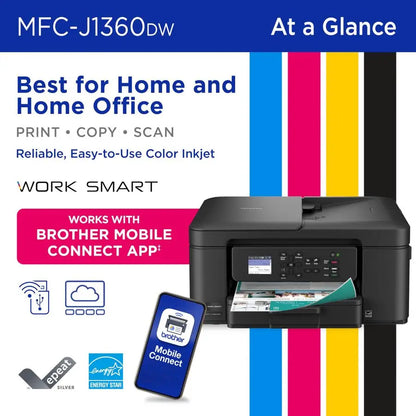 Work Smart 1360 Wireless Color Inkjet AllinOne Printer