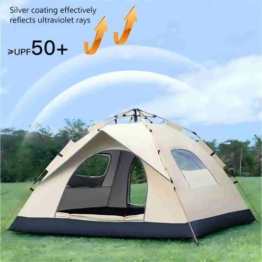 Outdoor shelter Sunshade Self-driving Camping tent Two doors and two windows